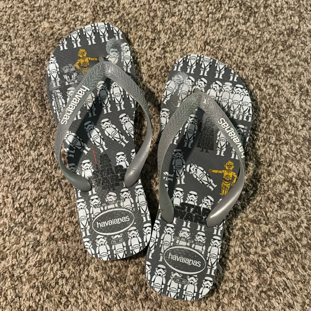 Havaianas flip flops - Grey Star Wars - Storm Troopers, Darth Vader  size 39-40